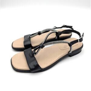 LifeStride Radiant Slingback Sandals Open Toe Women's Black Size US7M EU37